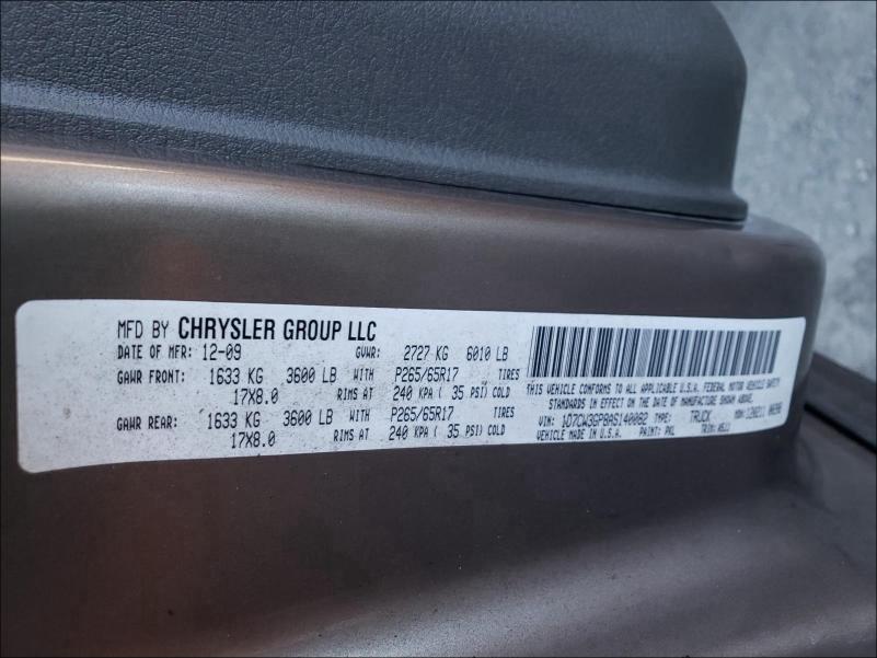 2010 DODGE DAKOTA SXT 1D7CW3GP8AS140082