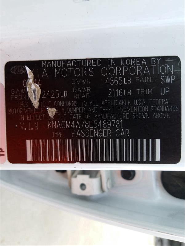 2014 KIA OPTIMA LX KNAGM4A78E5489731