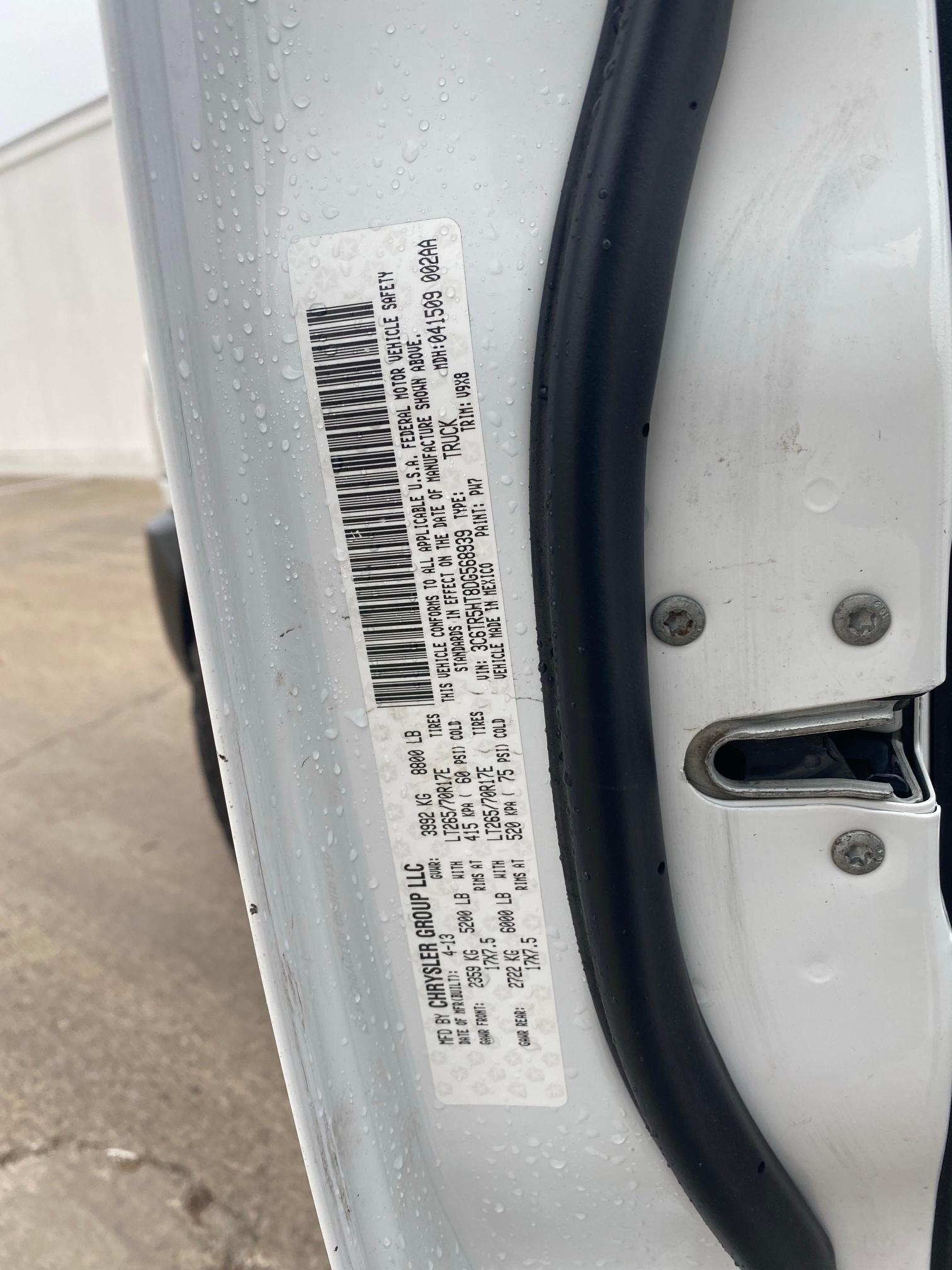 2013 RAM 2500 ST 3C6TR5HT8DG568939