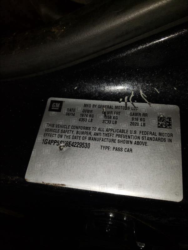 2014 BUICK VERANO 1G4PP5SK8E4229530