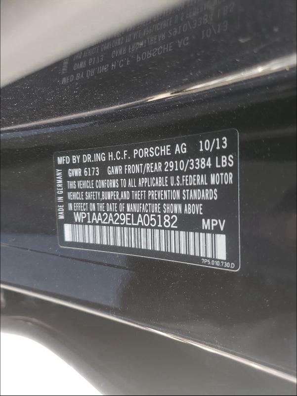 2014 PORSCHE CAYENNE WP1AA2A29ELA05182