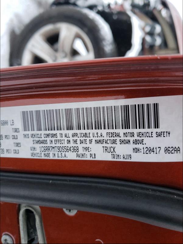 2013 RAM 1500 1C6RR7MT9DS564368