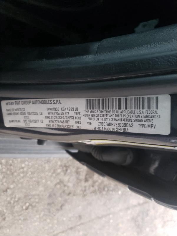 2014 FIAT 500L TREKK ZFBCFADH7EZ009043
