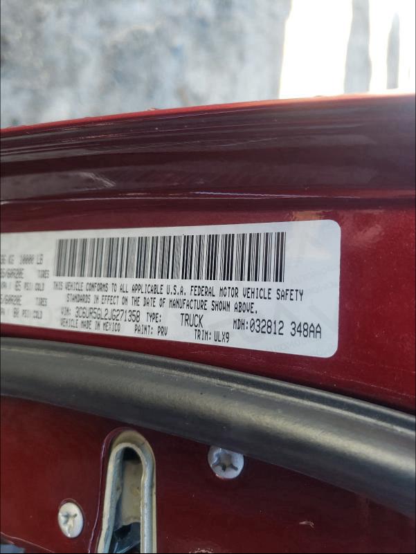 2018 RAM 2500 LONGH 3C6UR5GL2JG271358