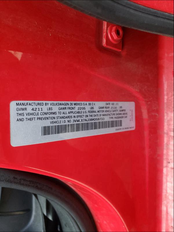 2011 VOLKSWAGEN JETTA SEL 3VWLX7AJ3BM358733