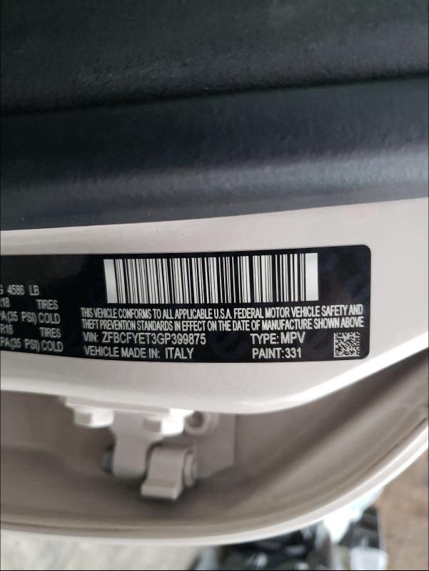 2016 FIAT 500X TREKK ZFBCFYET3GP399875