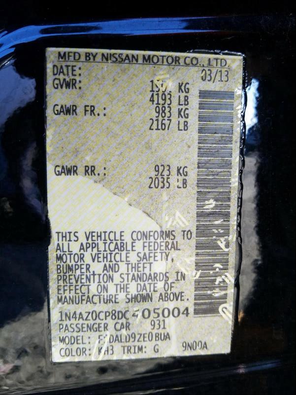2013 NISSAN LEAF S 1N4AZ0CP8DC405004