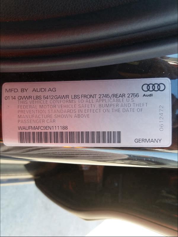 2014 AUDI A6 PREMIUM WAUFMAFC9EN111188