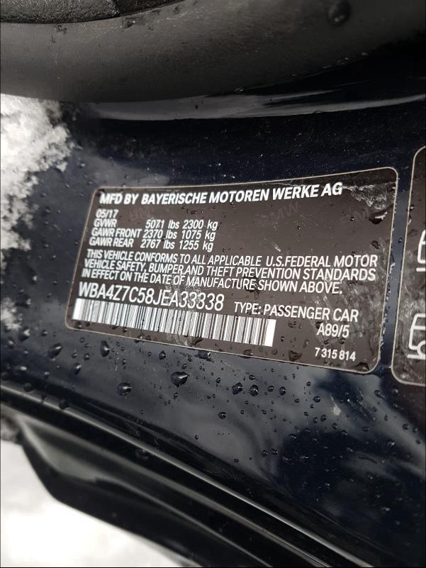 2018 BMW 440XI WBA4Z7C58JEA33338