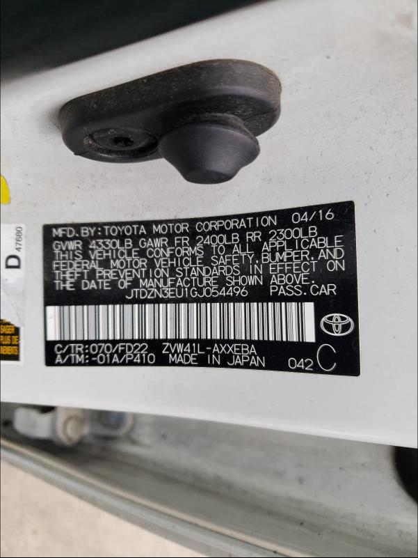 2016 TOYOTA PRIUS V JTDZN3EU1GJ054496