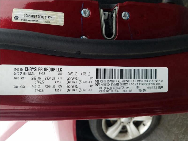 2014 JEEP COMPASS LA 1C4NJDEB7ED641375