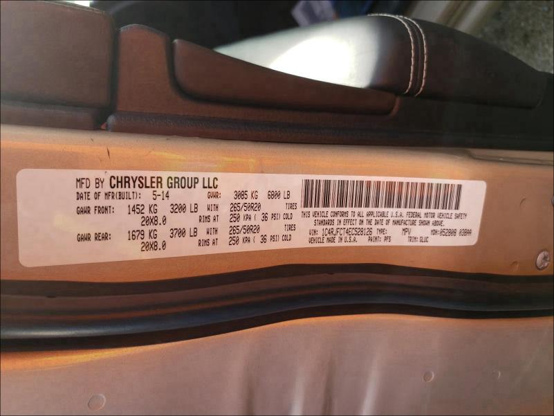2014 JEEP GRAND CHER - 1C4RJFCT4EC528126