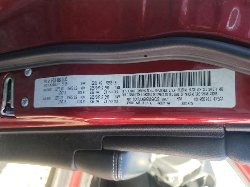2016 JEEP CHEROKEE S 1C4PJLAB0GW160528