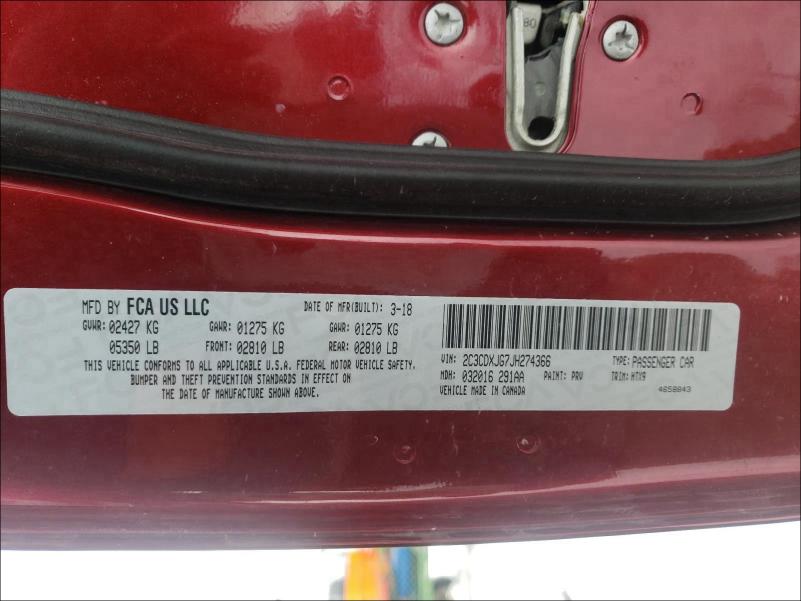 2018 DODGE CHARGER GT 2C3CDXJG7JH274366