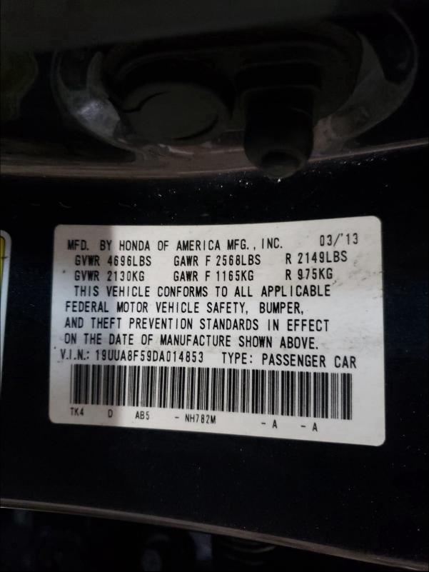 2013 ACURA TL TECH 19UUA8F59DA014853