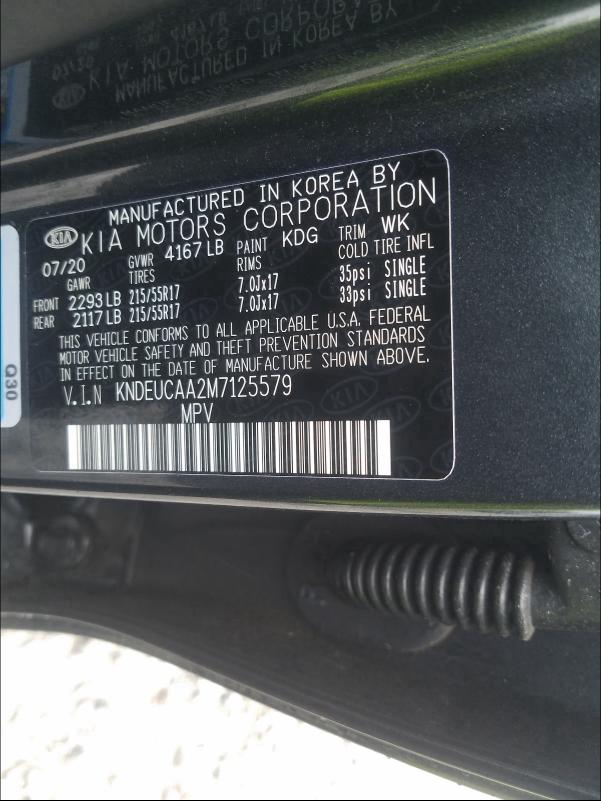 2021 KIA SELTOS S KNDEUCAA2M7125579