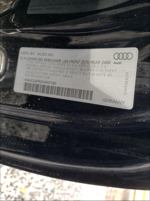 2014 AUDI S5 PREMIUM WAUCGAFR2EA055780