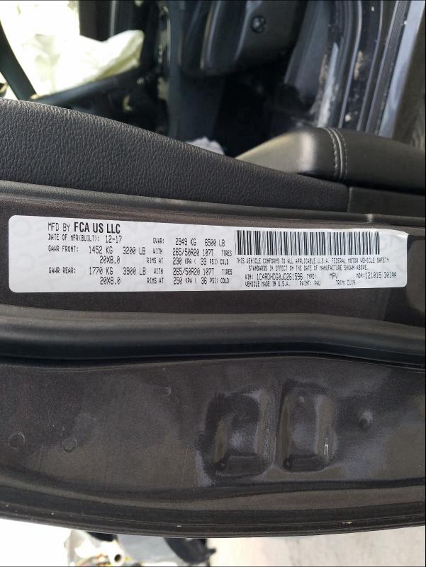 2018 DODGE DURANGO GT 1C4RDHDG0JC261596