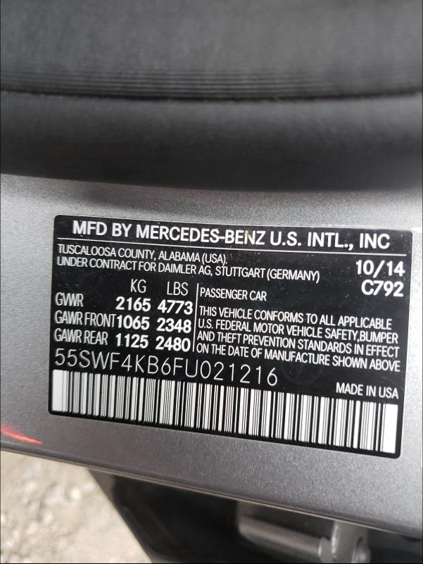 2015 MERCEDES-BENZ C 300 - 55SWF4KB6FU021216
