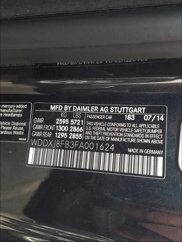2015 MERCEDES-BENZ S 550 - WDDXJ8FB3FA001624