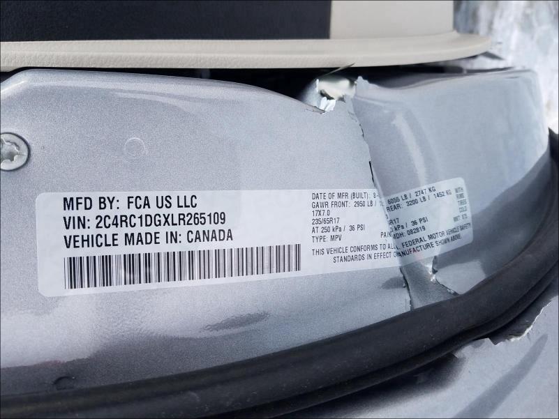 2020 CHRYSLER VOYAGER LX 2C4RC1DGXLR265109