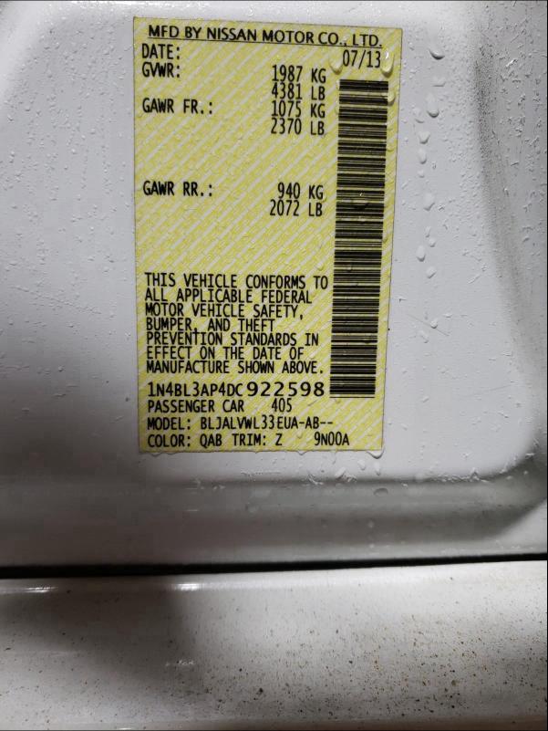 2013 NISSAN ALTIMA 3.5 1N4BL3AP4DC922598