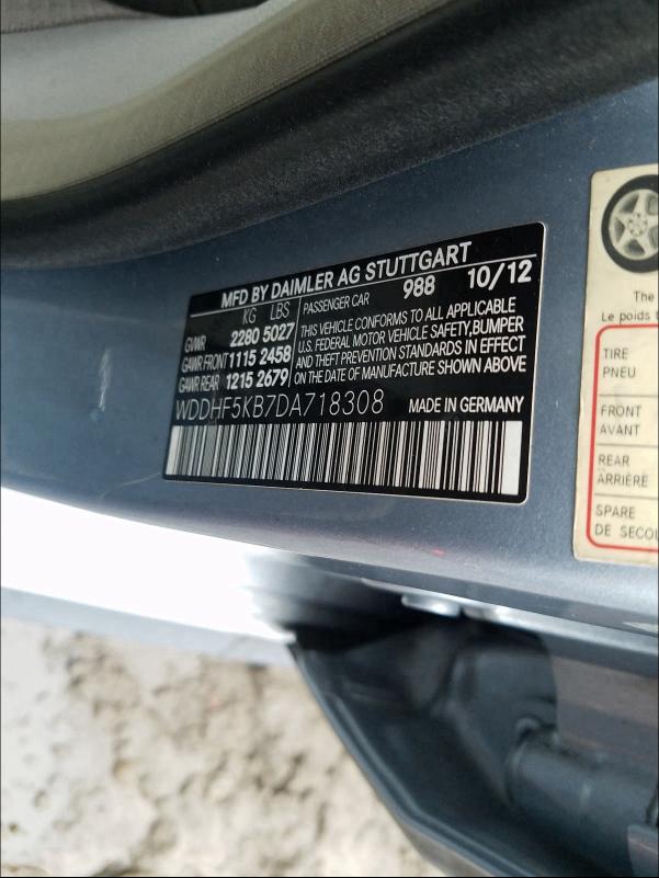 2013 MERCEDES-BENZ E 350 WDDHF5KB7DA718308