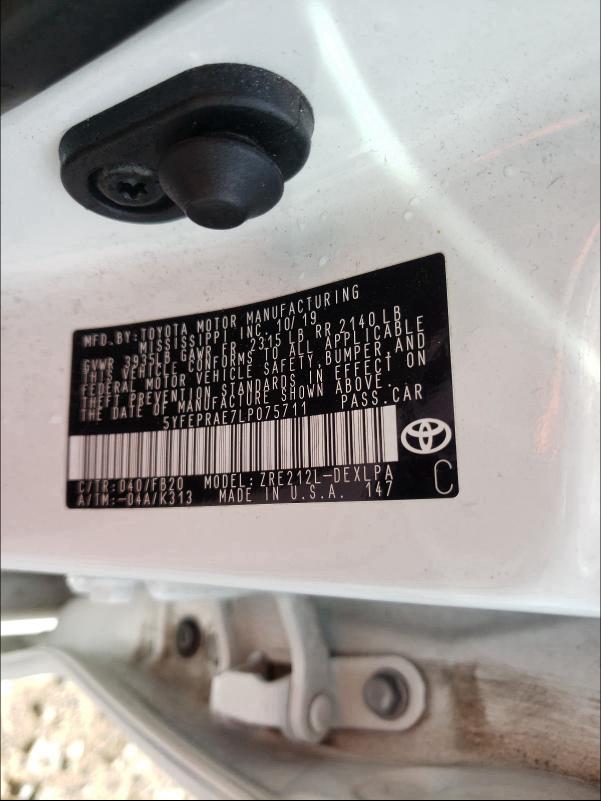 2020 TOYOTA COROLLA LE - 5YFEPRAE7LP075711