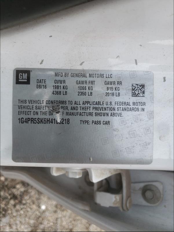 2017 BUICK VERANO SPO 1G4PR5SK6H4108218