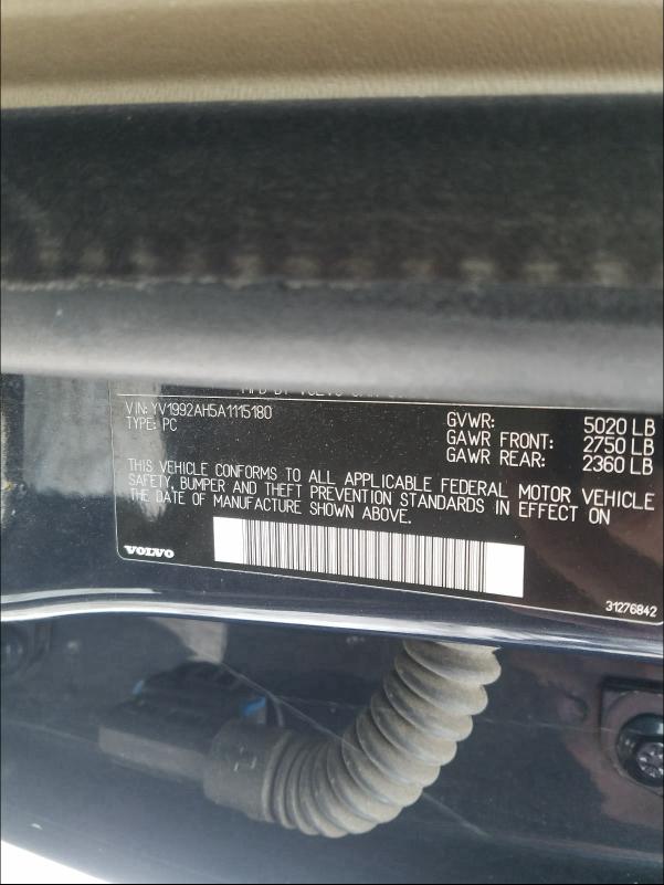 2010 VOLVO S80 T6 YV1992AH5A1115180