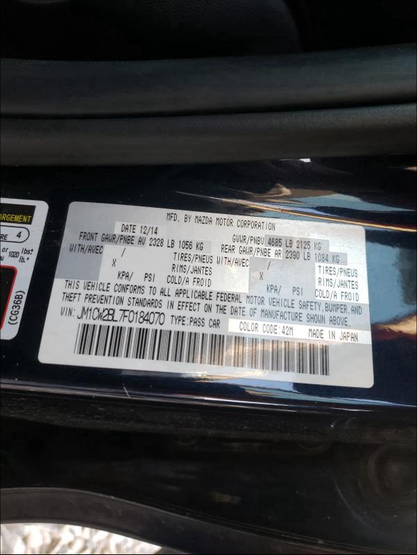 2015 MAZDA 5 SPORT JM1CW2BL7F0184070