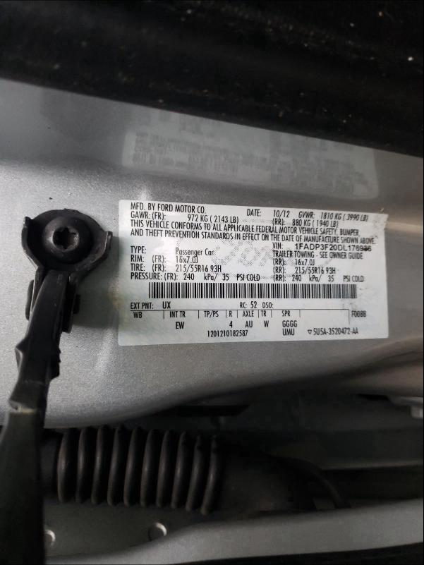 2013 FORD FOCUS SE 1FADP3F20DL176936