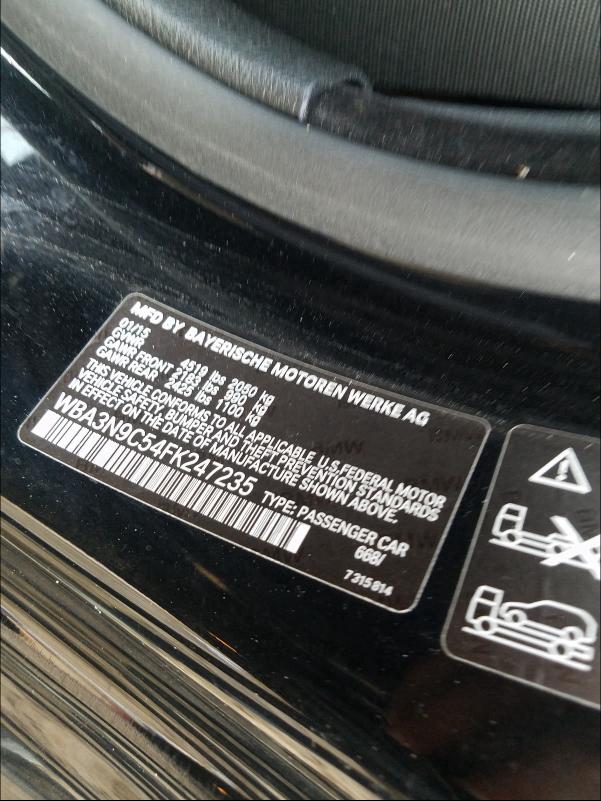 2015 BMW 428 XI WBA3N9C54FK247235