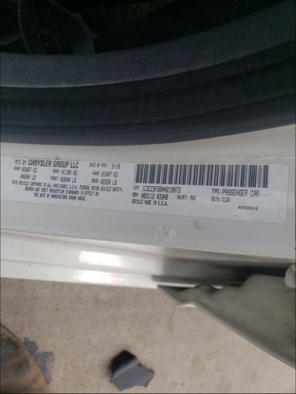 2010 CHRYSLER SEBRING LI 1C3CC5FB9AN219073