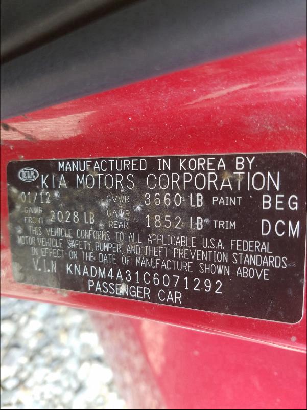 2012 KIA RIO LX - KNADM4A31C6071292