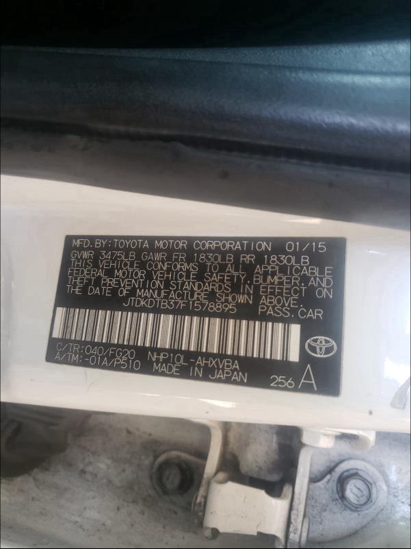 2015 TOYOTA PRIUS C - JTDKDTB37F1578895