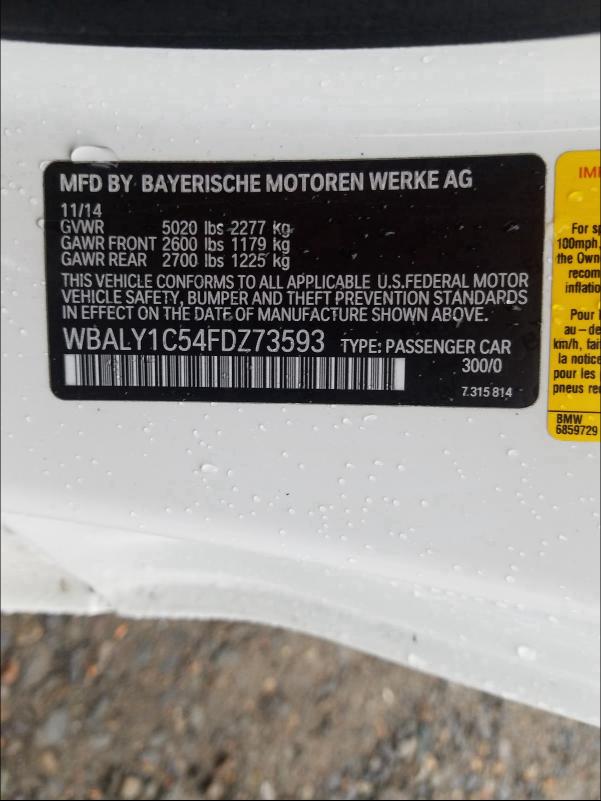 2015 BMW 640 XI - WBALY1C54FDZ73593