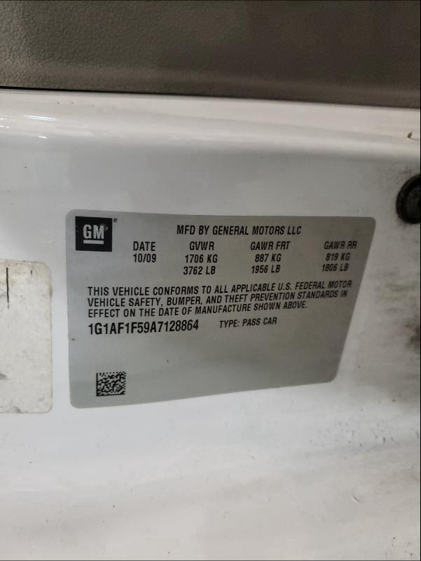 2010 CHEVROLET COBALT 2LT 1G1AF1F59A7128864