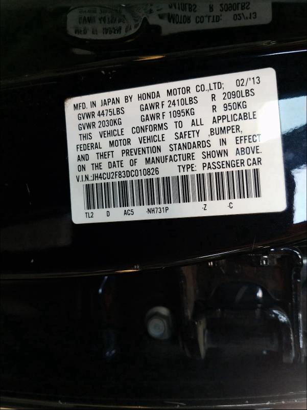2013 ACURA TSX SE JH4CU2F83DC010826