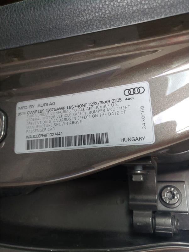 2015 AUDI A3 PREMIUM WAUCCGFF8F1027441