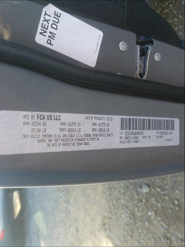 2019 DODGE CHARGER SX - 2C3CDXBG3KH664767