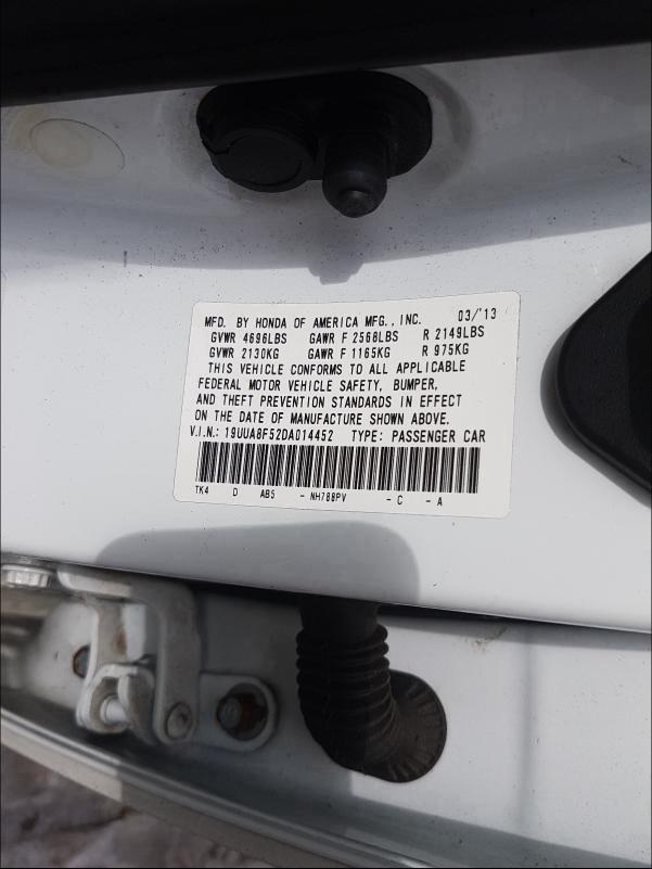 2013 ACURA TL TECH 19UUA8F52DA014452