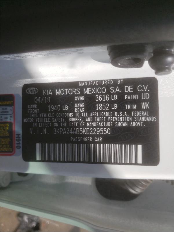 2019 KIA RIO S 3KPA24AB5KE229550