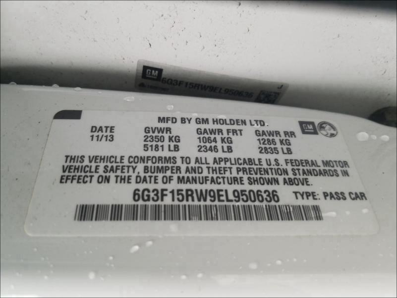 2014 CHEVROLET SS 6G3F15RW9EL950636