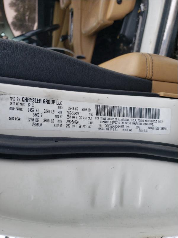 2011 DODGE DURANGO CI 1D4RE5GG4BC734010
