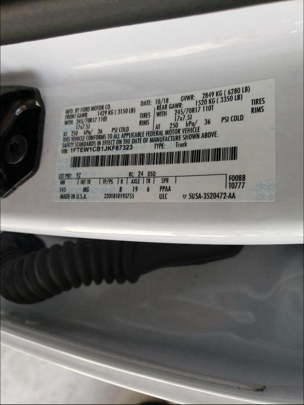 1FTEW1CB1JKF87323 FORD F-150 2018