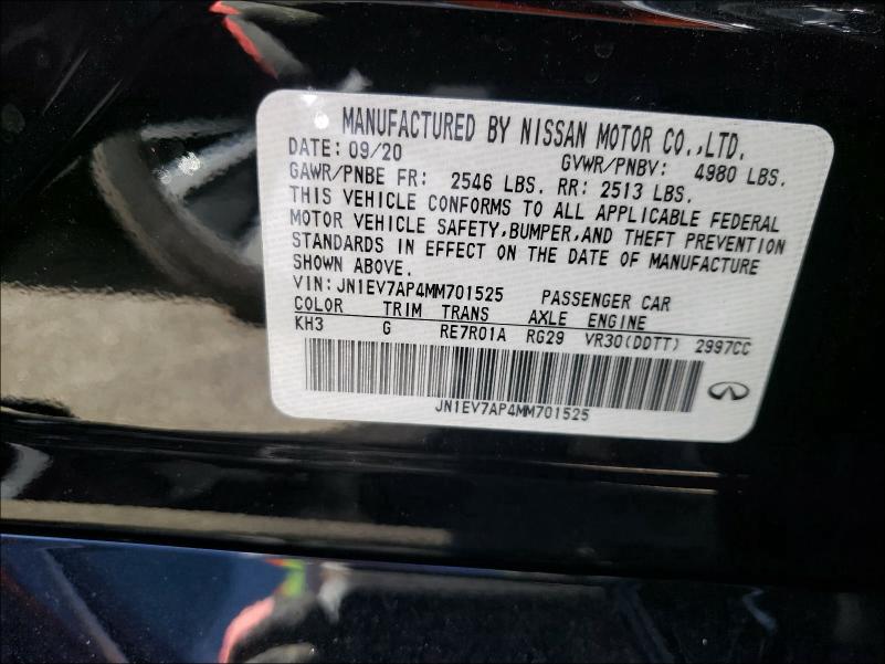 2021 INFINITI Q50 PURE JN1EV7AP4MM701525