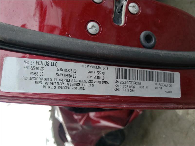 2019 DODGE CHALLENGER - 2C3CDZJG7KH749950