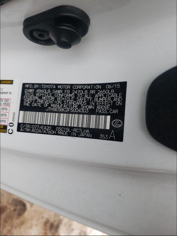 2015 LEXUS RC 350 JTHSE5BC2F5004303