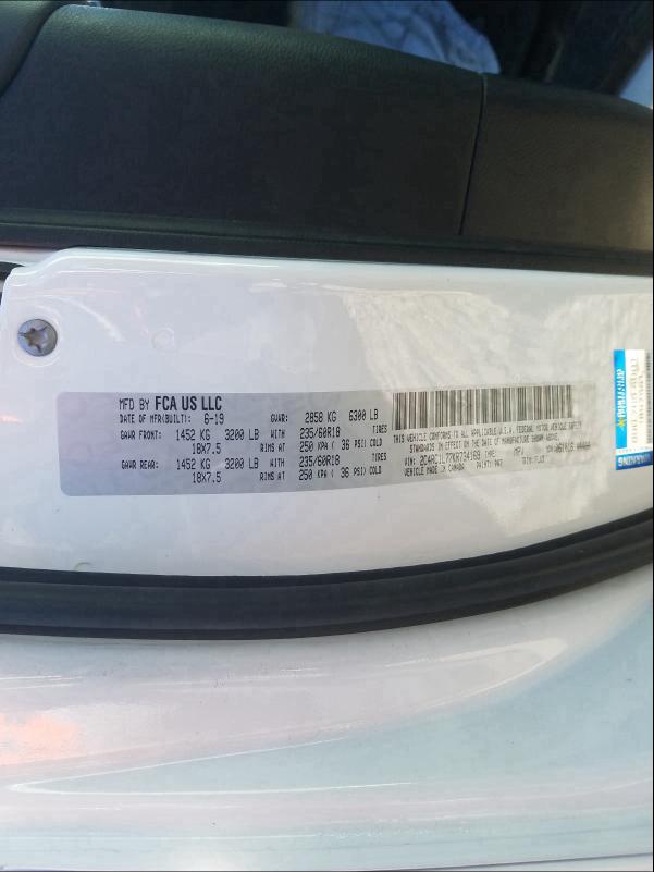 2019 CHRYSLER PACIFICA H - 2C4RC1L77KR734169